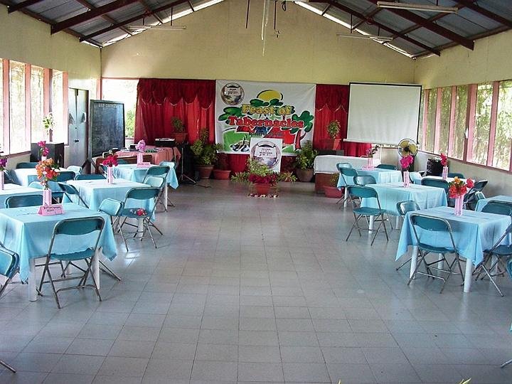Meeting Hall arranged & decorated for the Common Meal